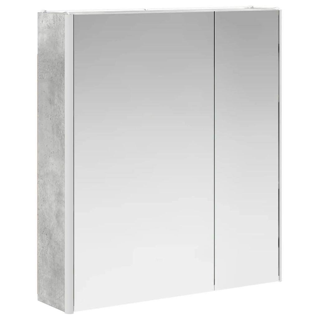 Mobiletto per specchio da bagno Grigio cemento 889242