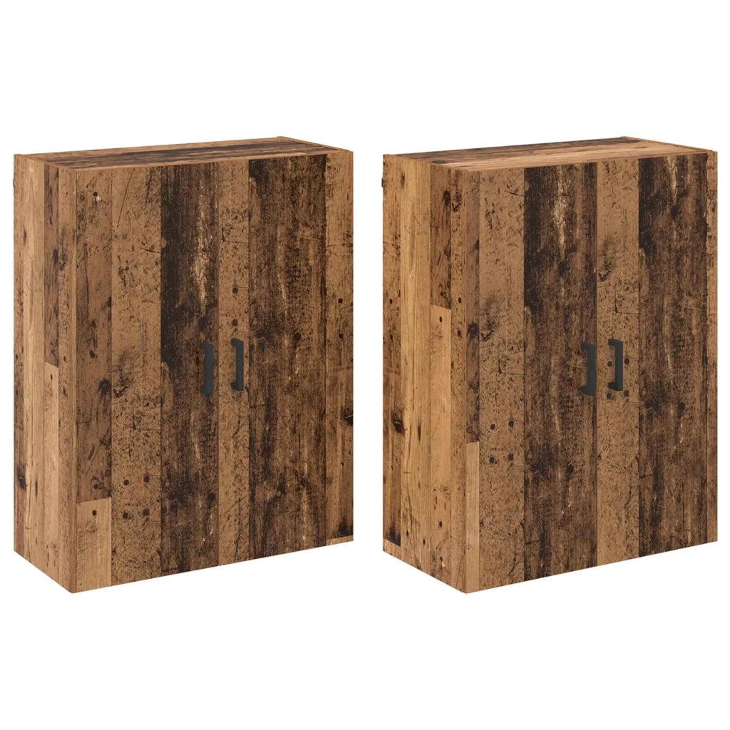 Mobiletto a muro 2 pcs Legno vecchio 69,5 x 34 x 90 cm 3394506