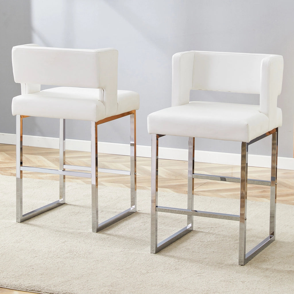 Sedie da Bar Set 2 Pezzi ¨C Xylo ¨C Gambe in Metallo, Design Moderno, Stile Nordico