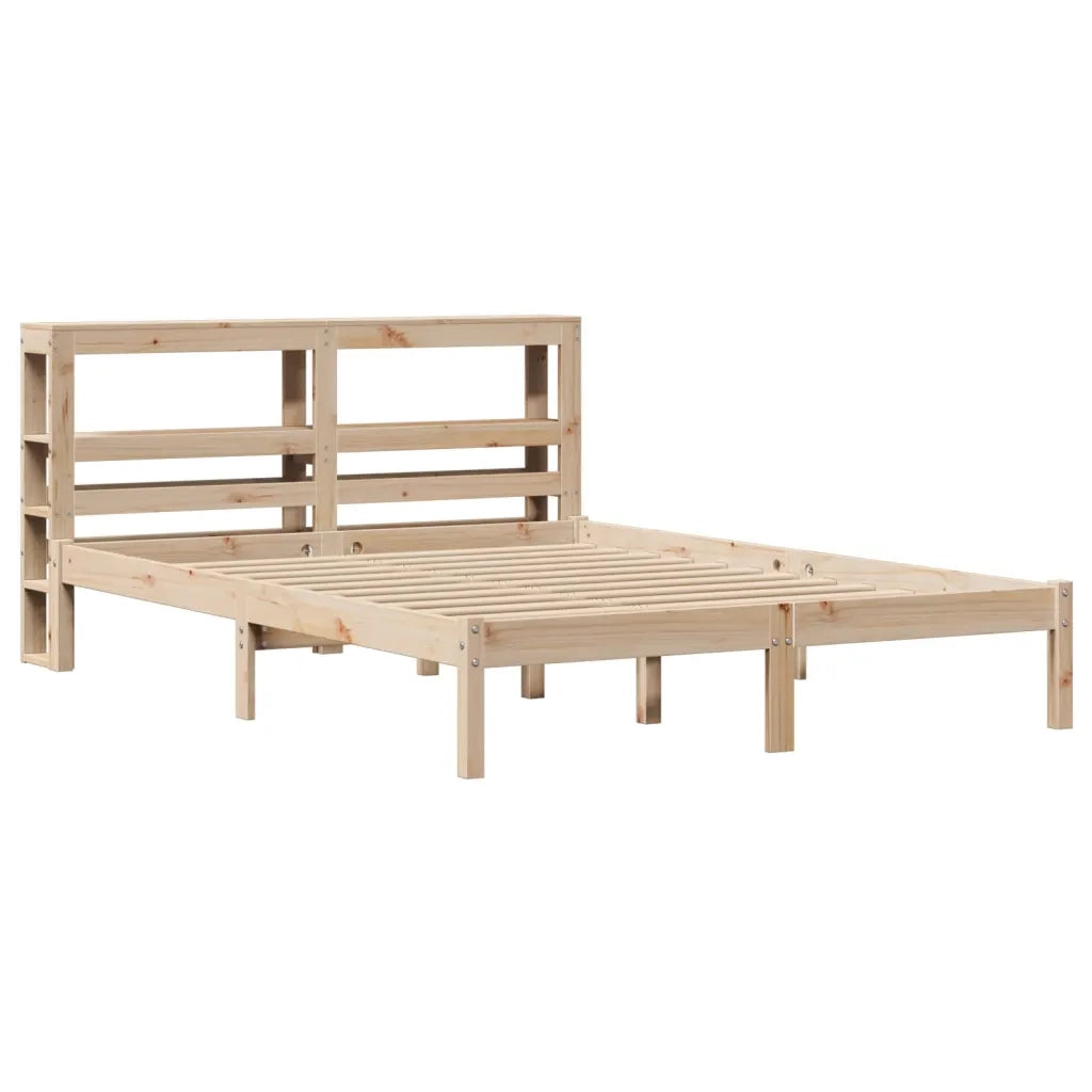 Letto matrimoniale | Letto per adulti | Letto senza Materasso 120x200 cm in Legno Massello di Pino