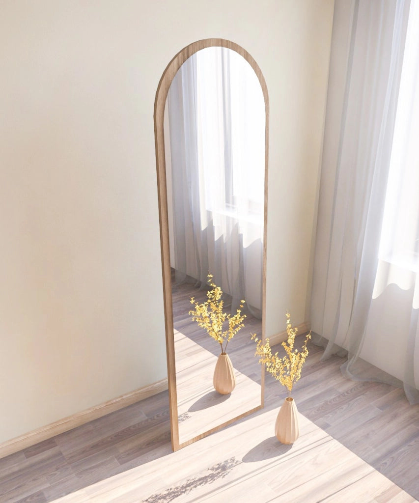 Specchio in legno "Emma" - 50 x 160 cm - Marrone