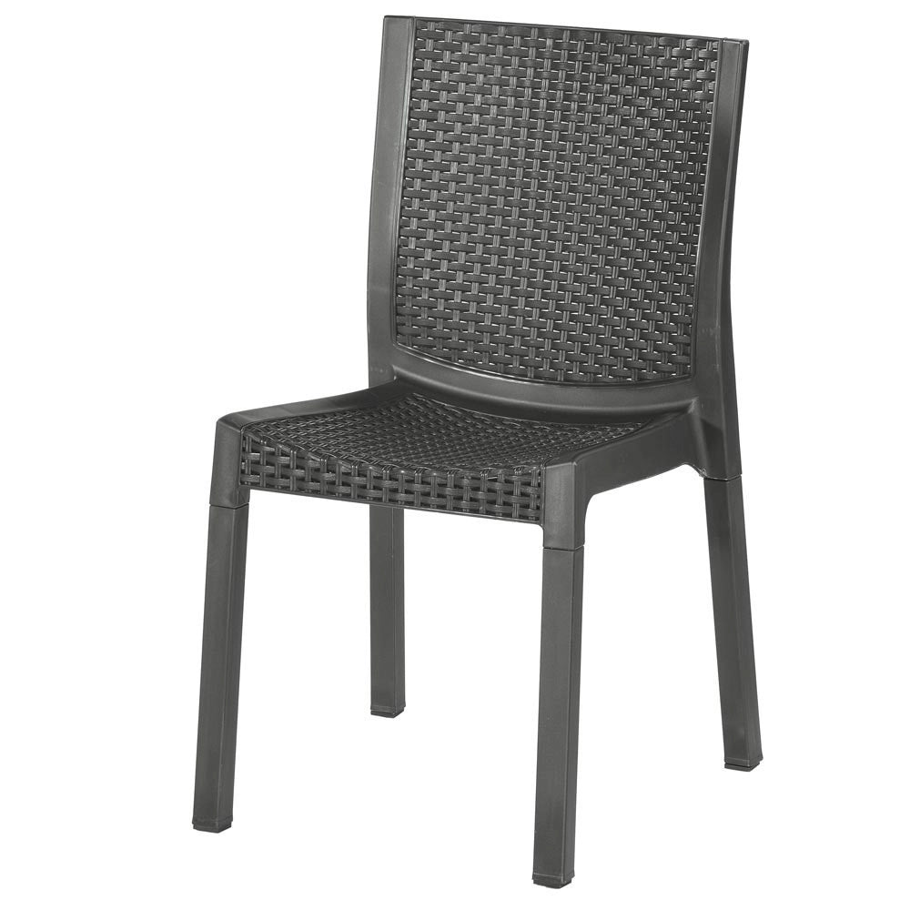2PZ SEDIA POLIPROPILENE RATTAN PANAREA ANTRACITE