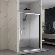 Porta Scorrevole 158-162x190h 6mm Cromato - Imperia