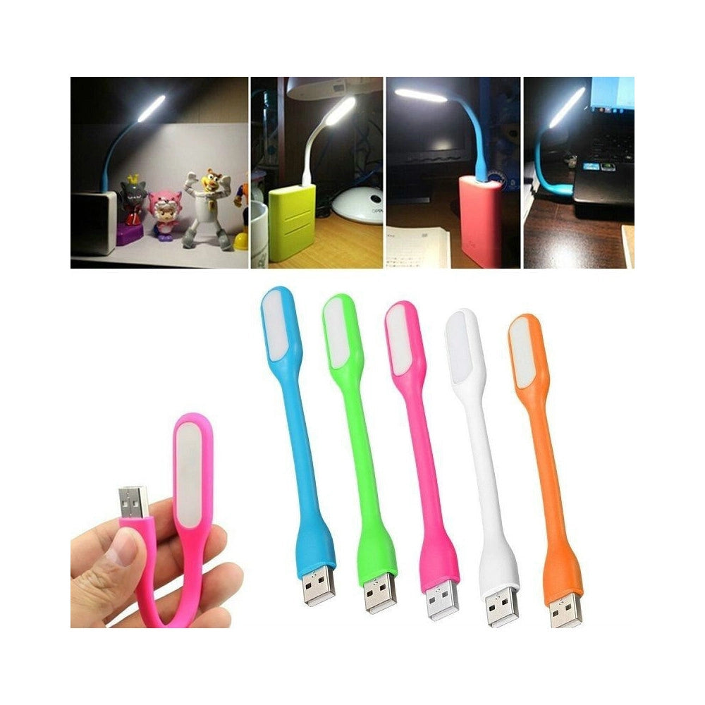 Trade Shop - Mini Luce Led Usb Flessibile Lampada Lettura Notturna Per Noteboock Pc Portatile -