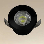 Trade Shop - Faretto 1w Led Incasso A Soffitto Ip20 Nero Mini Spot Segnapassi Luce Calda 00304         