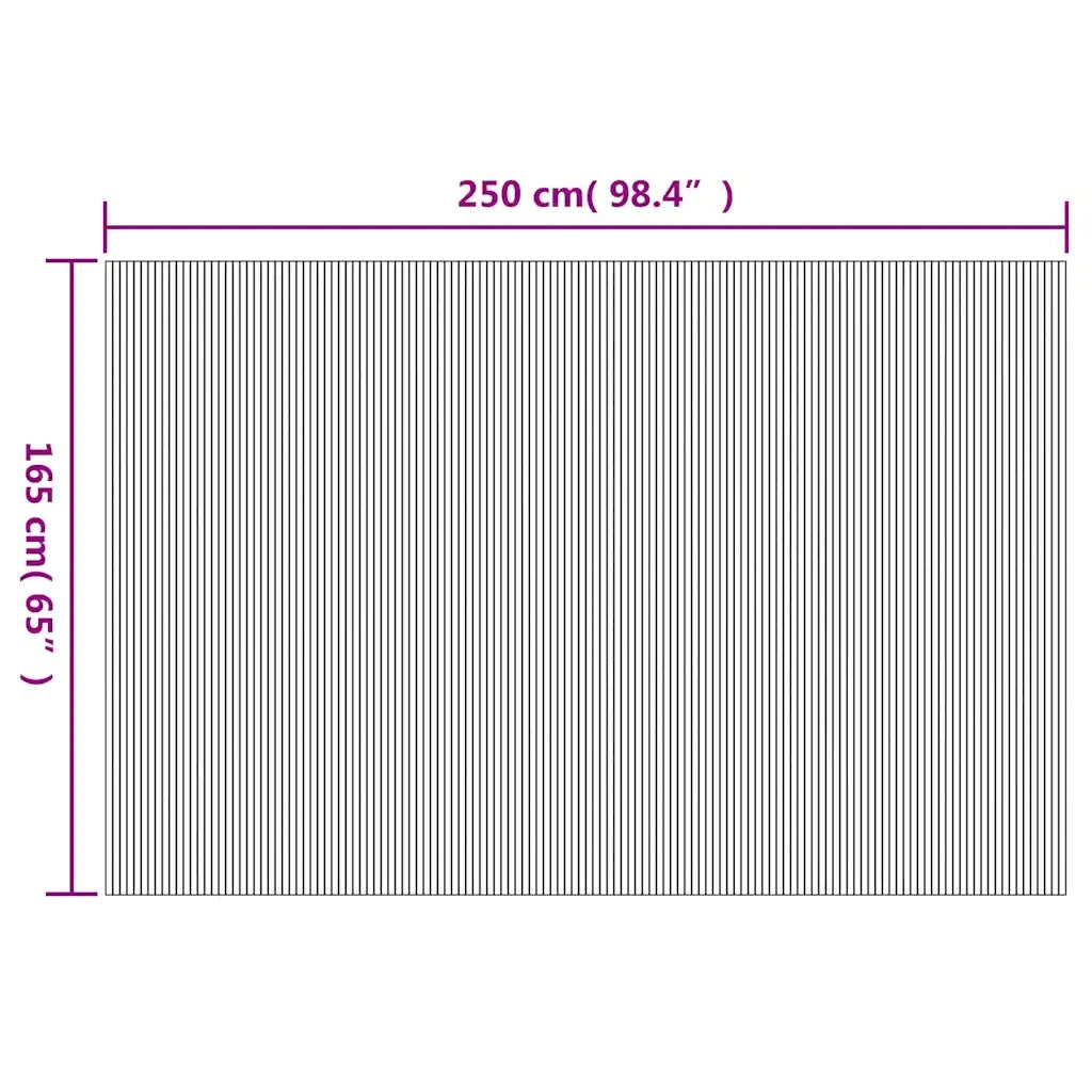 Pannello Divisore per la Stanza Bambù Marrone Scuro Larghezza 250 cm Altezza 165 cm 241669