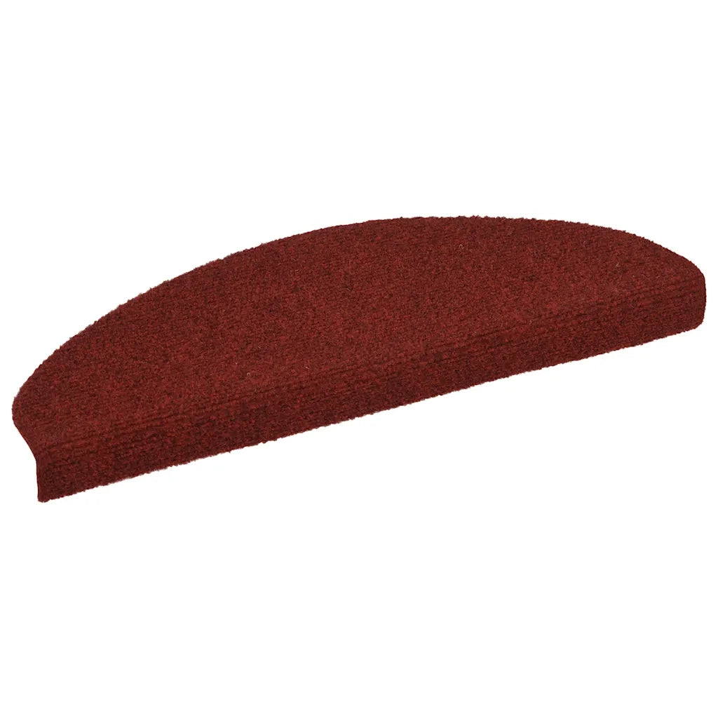 Tappetini per scale autoadesivi 20 pz 65x21x4 cm Bordeaux Rosso Semicircolari Grandi 3365647