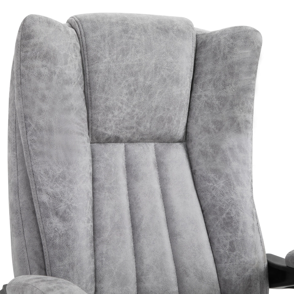 Sedia da ufficio ergonomica con massaggio, riscaldamento e funzione relax ¨C zephmum ¨C Grigio