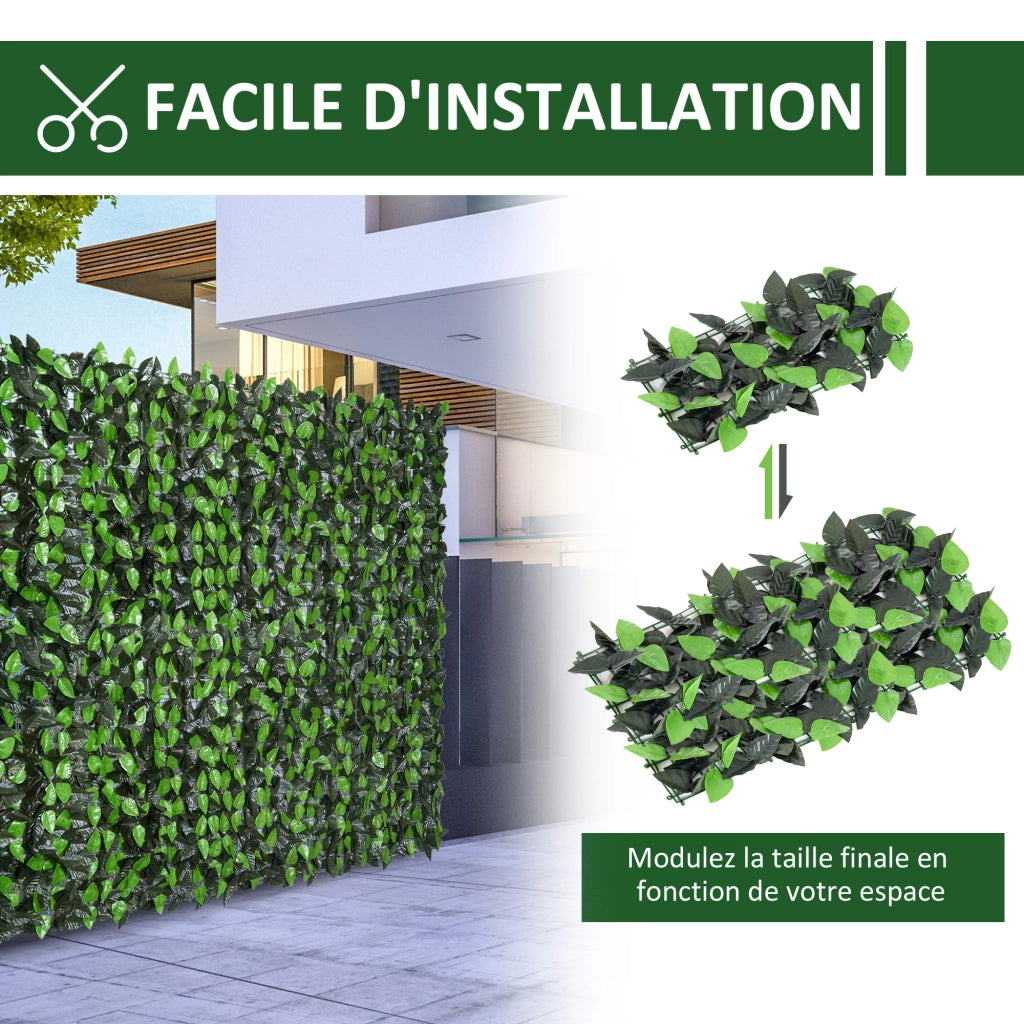 Siepe Artificiale per Giardino e Balcone ¨C Xylo ¨C PE Verde Chiaro e Scuro 3x1m