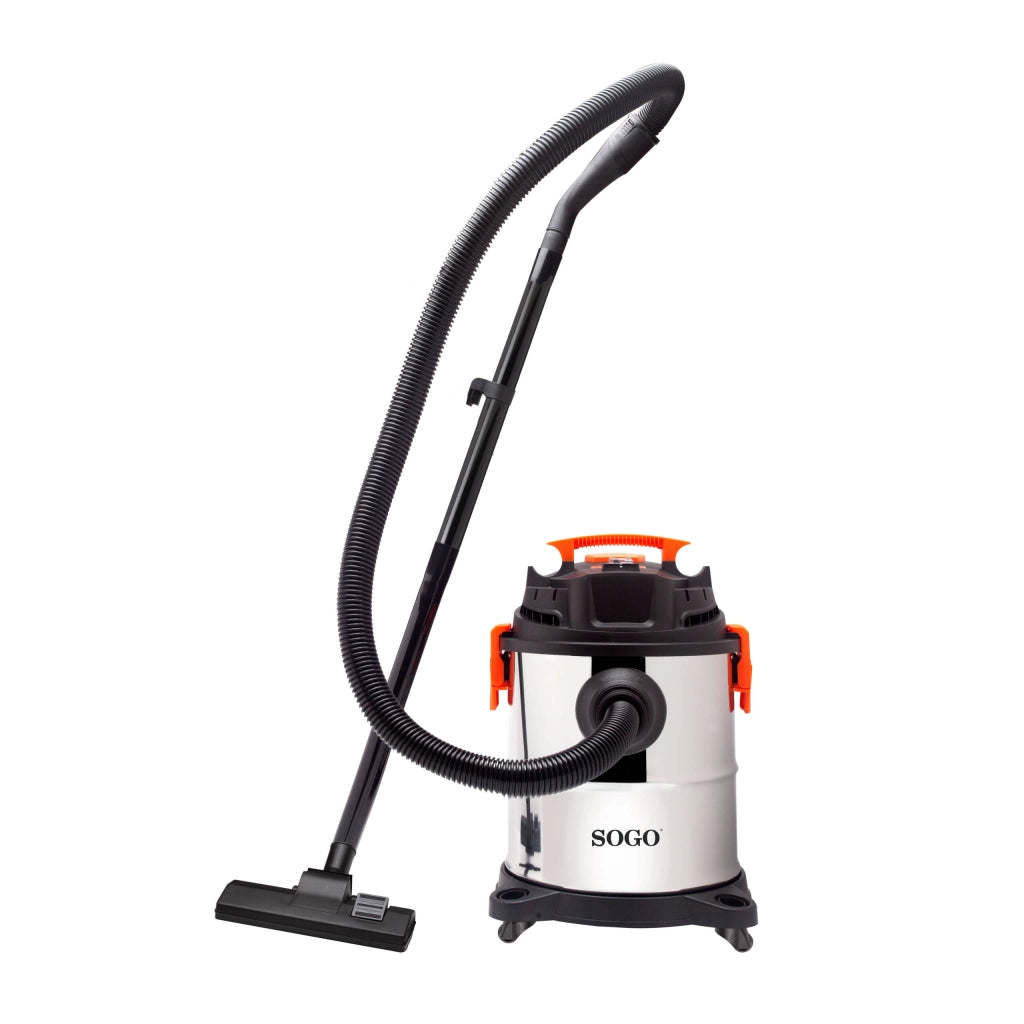 Aspirapolvere bidone solidi e liquidi 1200W, contenitore 20L, filtro HEPA lavabile, funzione soffiatore - SOGO