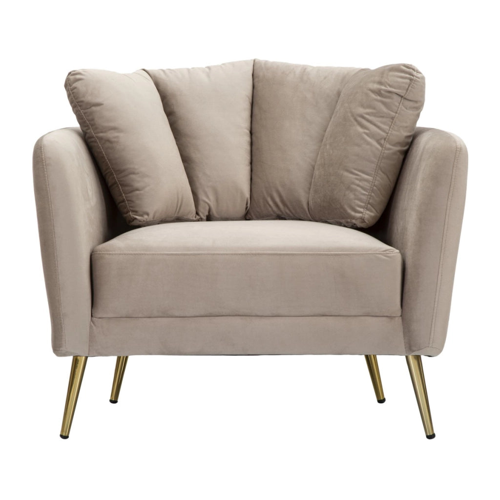 Poltrona VKH325, Grigio, Legno, 88x77x74 cm