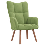 Poltrona | Sedia Relax Verde Chiaro in Velluto