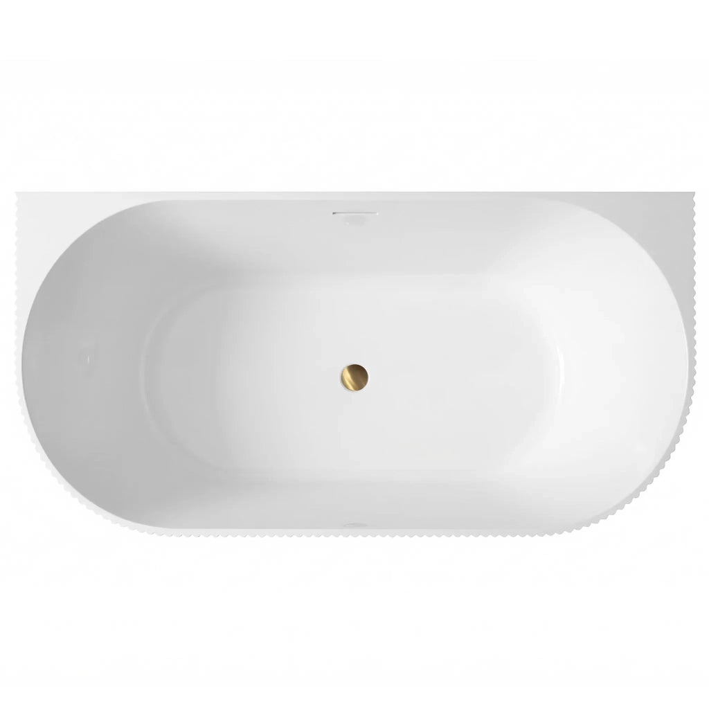 Vasca Bagno A Parete Veneta 170cm Copritappo bianco