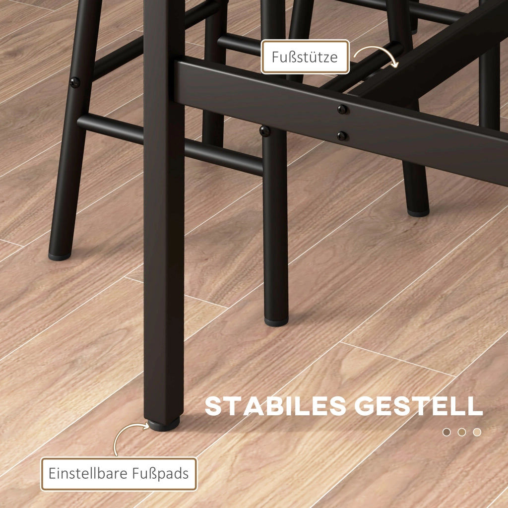 Tavolo da bar con 2 sgabelli ¨C Minimal ¨C Marrone + Nero