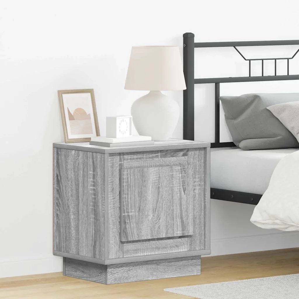 Set di 2 Comodini | Armadio da Notte | Mobiletto da notte Grigio 44 x 34,5 x 45 cm