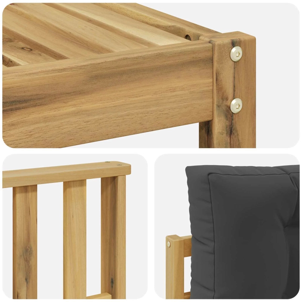 Set di divani da esterno 6 pz Bianco e Antracite Poliestere 3386336