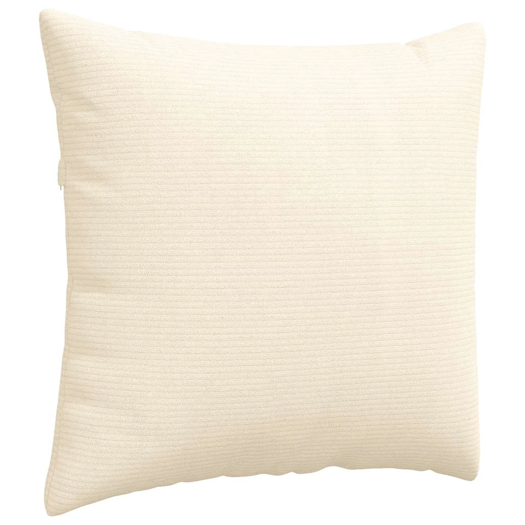Cuscini da Divano 2 pz-Set di 2 Cuscini per Sofa Crema 50 x 50 cm Tessuto in Cords 109949