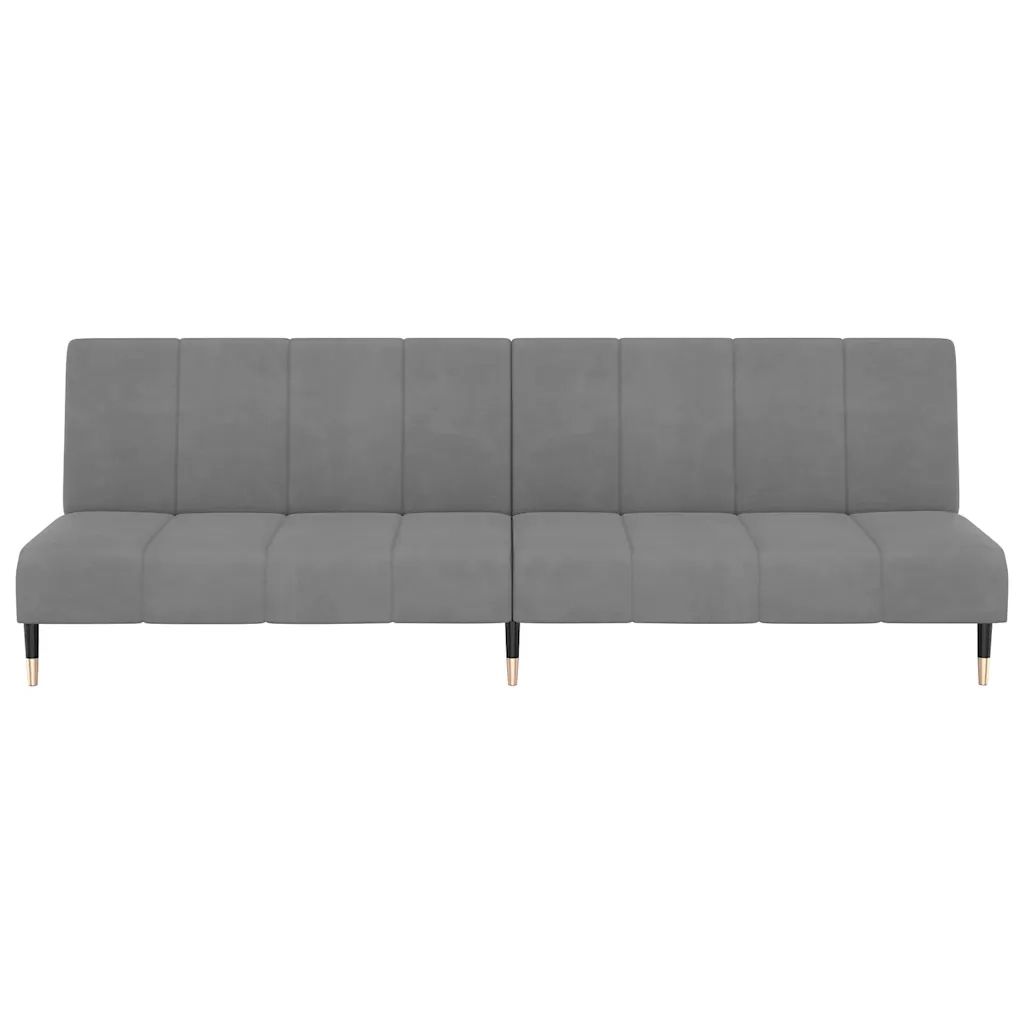 Divano Letto a 2 Posti-Sofa Letto 2 Posti-Daybed Grigio Chiaro in Velluto 362545