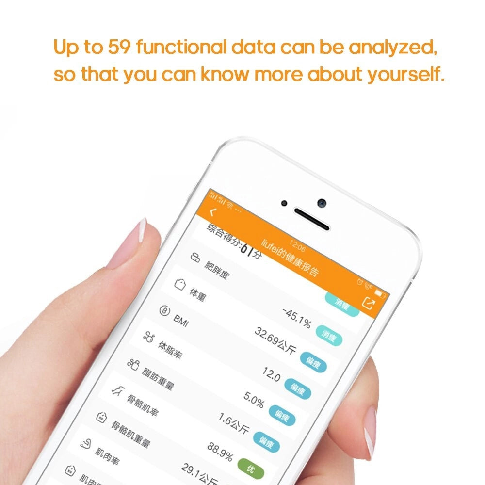 Trade Shop - Bilancia Pesa Persona Intelligente Digitale Smart Bluetooth Pesapersone Con App -