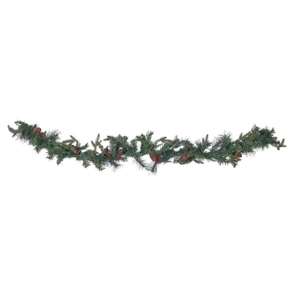 Festone di Natale artificiale a LED 180 cm verde decorazione natalizia accessorio