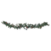 Festone di Natale artificiale a LED 180 cm verde decorazione natalizia accessorio