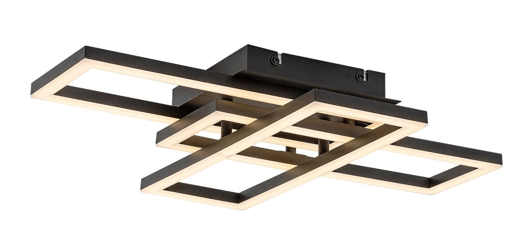 Plafoniera LED Rabalux Mereni nera 40W dimmerabile telecomando