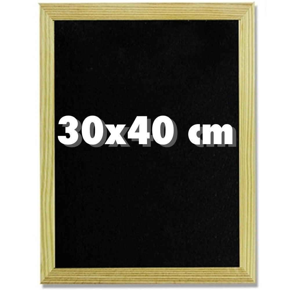 Trade Shop - Lavagna Nera Per Gessetto 30 X 40 Cm Lavagnetta Casa Ufficio Scuola -