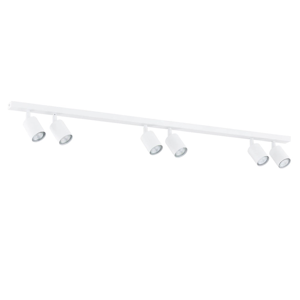 Plafoniera bianca minimal FLASH 6xGU10 8W 116cm Emibig