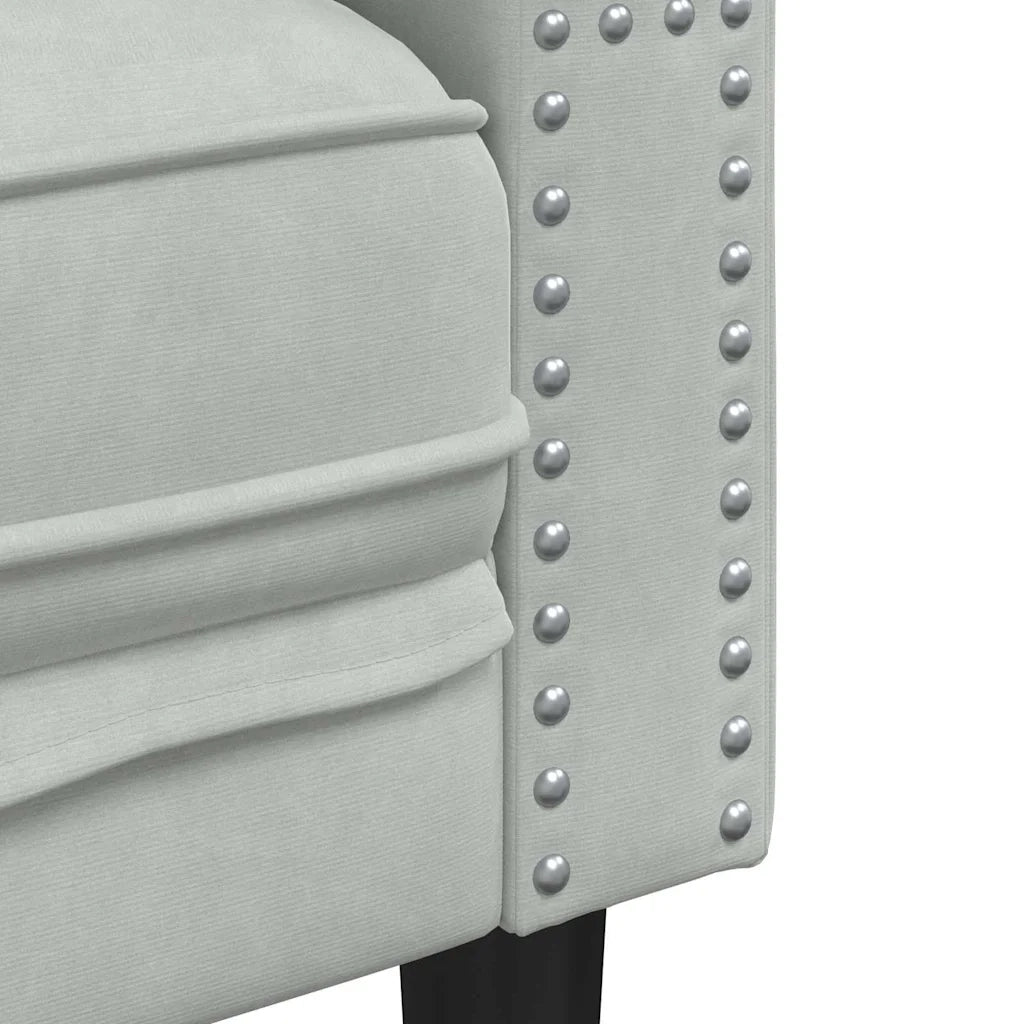 Divano per Soggiorno 2 pcs Grigio chiaro 194 x 74,5 x 70,5 cm 3385864