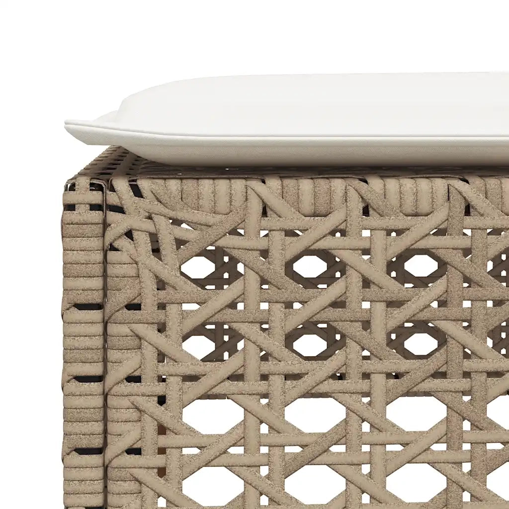 Set Divano da Giardino 6 pz con Cuscini Beige in Polyrattan 3261796
