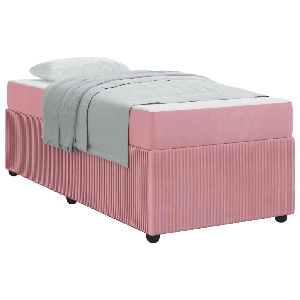 Struttura del letto con materasso-Giroletto Rosa 100 x 200 cm Tessuto
