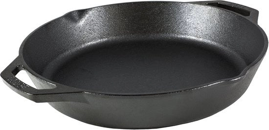 Piatto in Acciaio Inossidabile Nero 26 cm con Maniglie