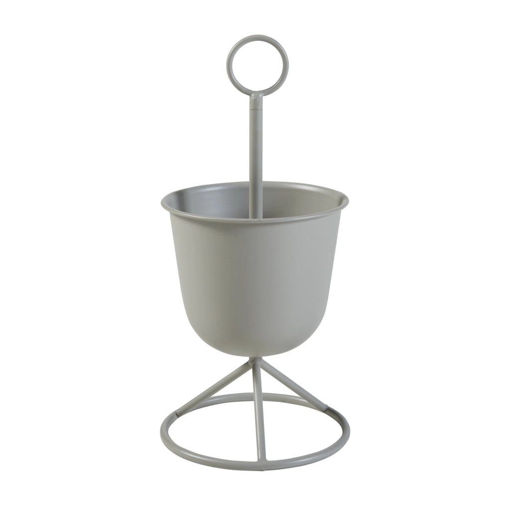 Stand Portapiante Alphen con 1 Vaso - Grigio chiaro [en.casa]