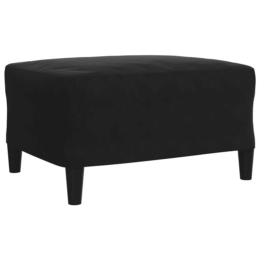 Set di Divani 3 pz con Cuscini e Rinforzi Nero in Velluto 3278506