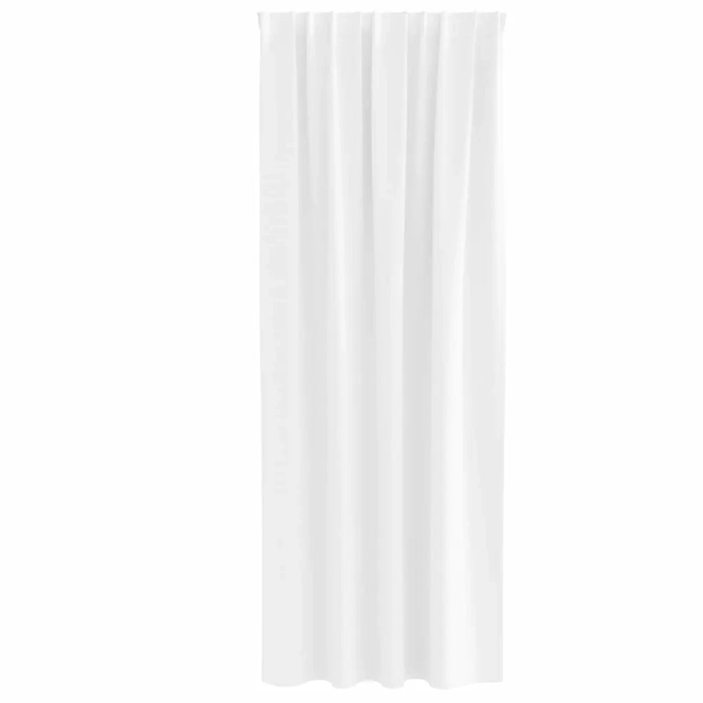 Tende Oscuranti | Tende Blackout con Anelli 2 pz Bianco Puro 245 x 140 cm