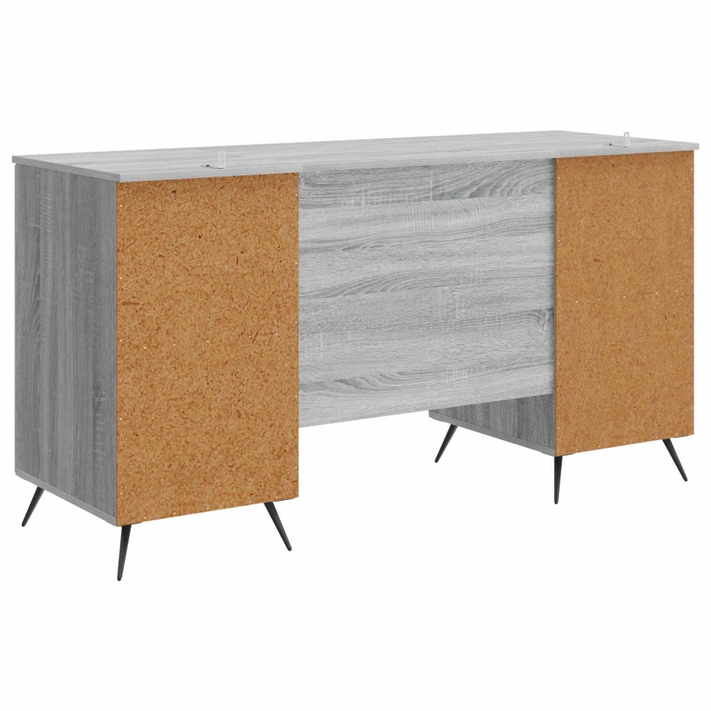 Scrivania | Tavolo da Ufficio Grigio Sonoma 142,5 x 50 x 75 cm Legno ingegnerizzato