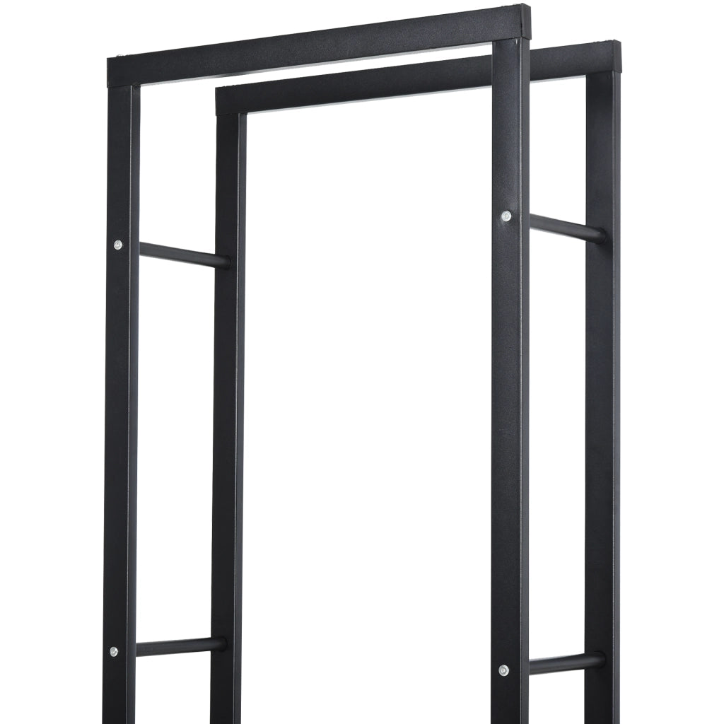 Porta Legna Verticale ¨C Minimal ¨C Nero, Metallo, 60x25x150 cm