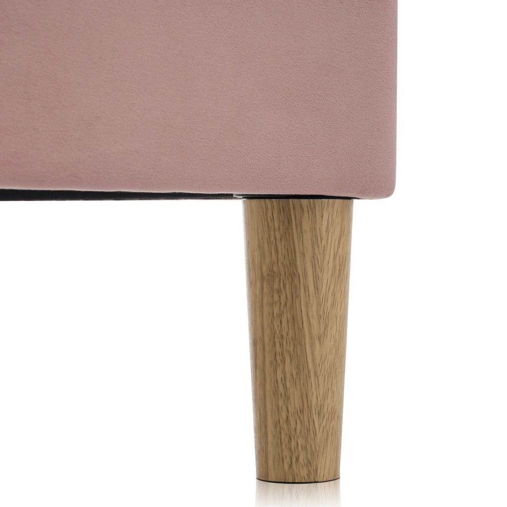 letto imbottito velluto rosa 90 x 190 cm