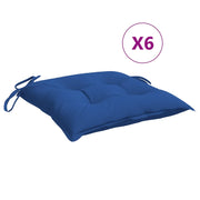 Cuscini per Sedia 6 pz | Cuscini per sedie Blu 40x40x7 cm in Tessuto Oxford
