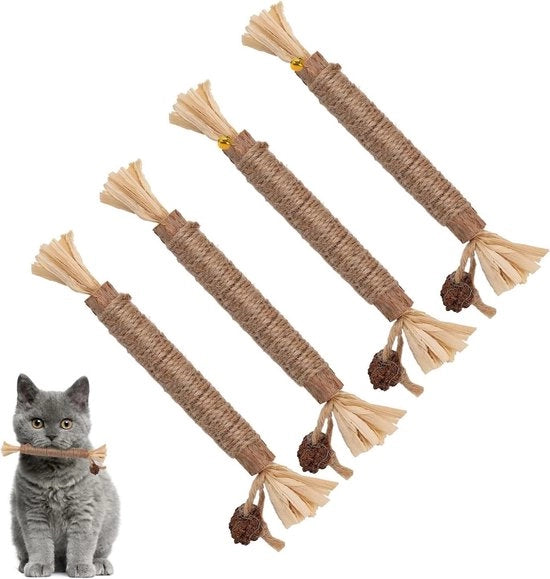 Catnip Sticks per 4 pezzi per gatti con bisogno di masticazione