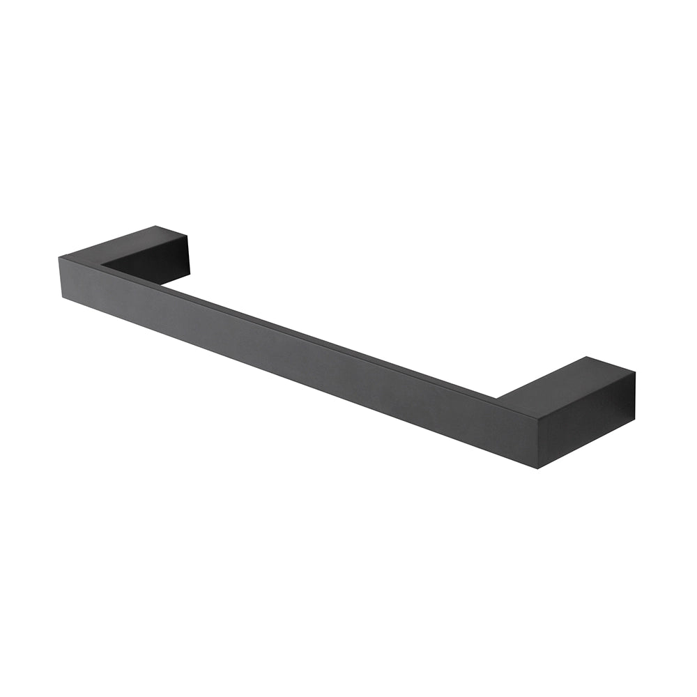 Porta asciugamani diritto da muro L 35 cm in alluminio Nero Sky
