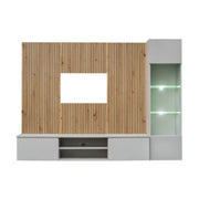 Composizione murale IXAR – Mobile TV e vetrina sospesa – Con LED