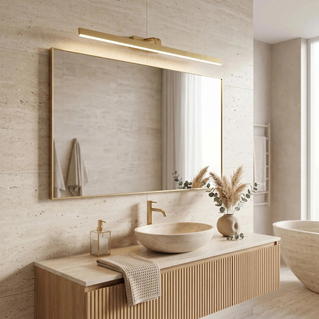 Applique Da Bagno Led Swe009-1w 73cm Brush Gold
