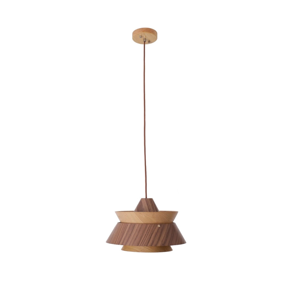Lampada a sospensione Kioto legno E27 60W Maxlight