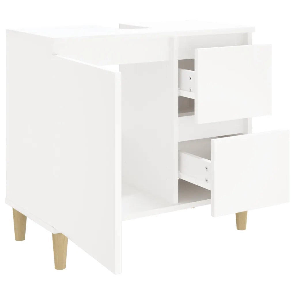 Armadietto da Bagno | Armadio da bagno Bianco 65x33x60 cm in Legno Multistrato