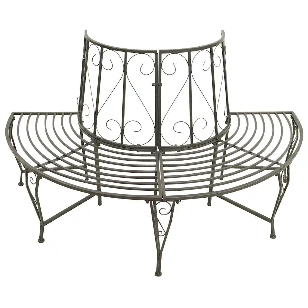 Panca da Giardino | Panchina Semicircolare per Albero 160 cm in Acciaio