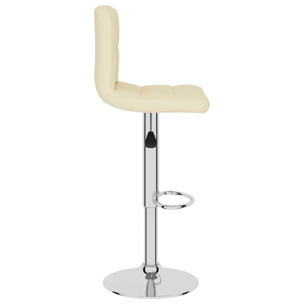 Sgabelli da Bar 2 pz Crema in Tessuto 334241