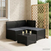 Divano da esterno-Divano da Giardino 3 posti con cuscini in look rattan PP 430745