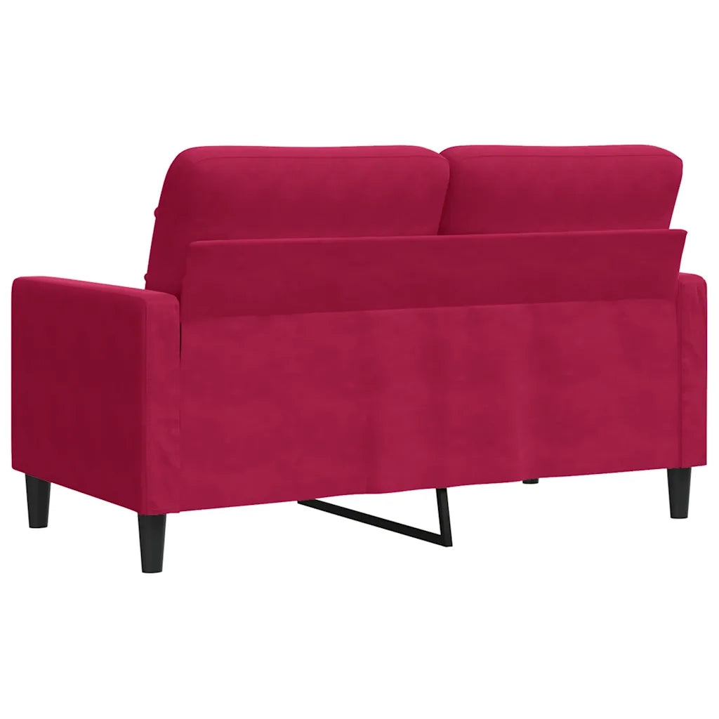 Divano a 2 Posti Rosso Vino 120 cm in Velluto 4007618