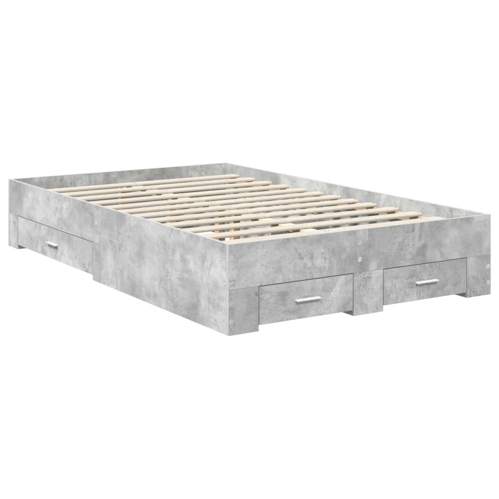 Struttura del letto con testiera Grigio cemento 120 x 190 cm 3412403